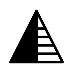 Pyramid Chart Icon Vector Symbol Design Illustration