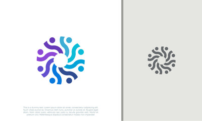 Global Community Logo Icon Elements Template. Community human Logo template vector. Community health care. Abstract Community logo