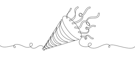 New year trumpet with line art style