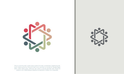 Global Community Logo Icon Elements Template. Community human Logo template vector. Community health care. Abstract Community logo
