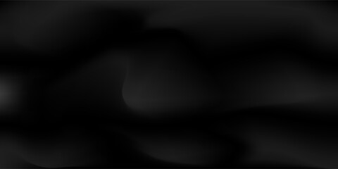 black cloth background abstract with soft waves.