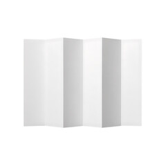 Naklejka premium Accordion folded paper template on black background isolated on transparent background