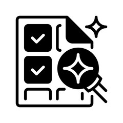 Document Search Line Icon, Outline Symbol for File Lookup, Data Retrieval, Information Analysis, Record Tracking, and Content Review. Vector Sign Icon.
