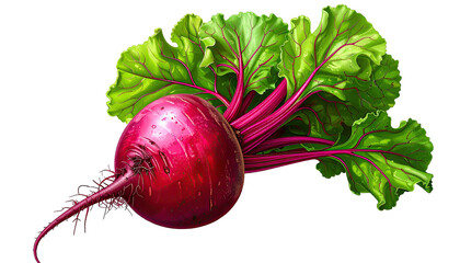 Fresh, bright beet with vivid leaves, ready for the farmer's market