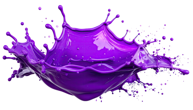 Vibrant, abstract purple liquid splash