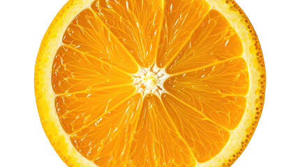 Sliced orange revealing its juicy segments on a black backdrop