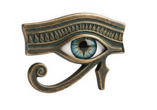Ancient egyptian eye of horus symbol isolated on transparent background