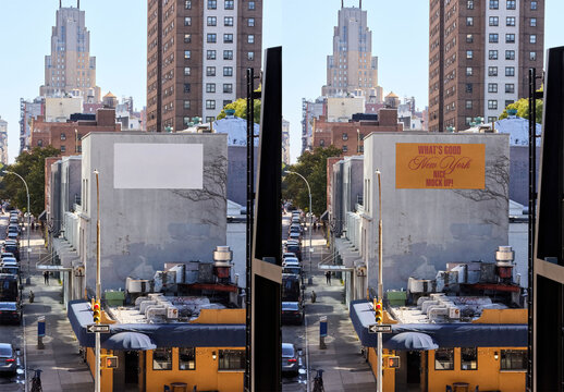 Billboard Mockup Displayed in Downtown NYC