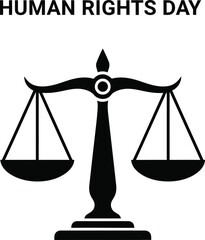 Scales of justice for human rights day