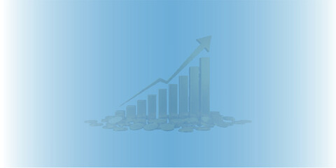 business graph with arrow