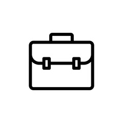 Vector Briefcase Icon – Office Bag, Business, Work, Employment, Luggage, Portfolio, Career, and Professional Symbol
