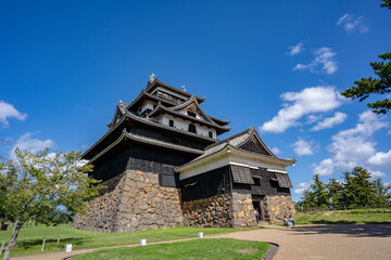 Obraz premium 松江城の天守閣の風景