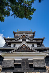 松江城の天守閣の風景
