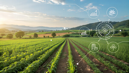 Digital farmland simulation with NFT ownership and crop cultivation
