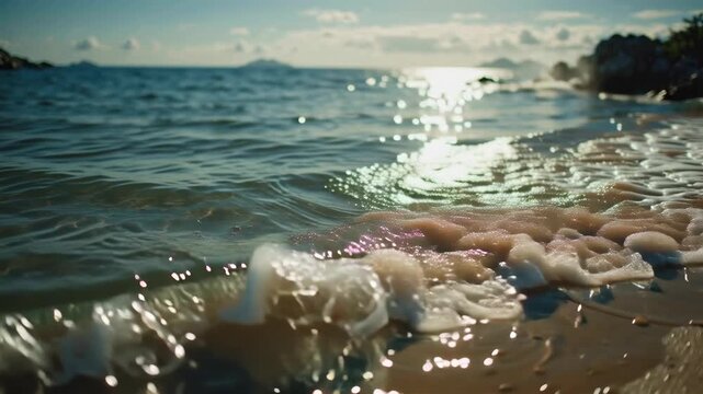 Beach Wave, Ocean Water, Sea Coastline, Tropical Paradise