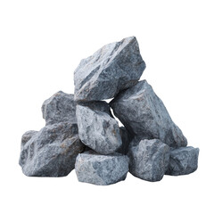 Rugged gray granite stones piled high create a natural, textured element for your design projects.