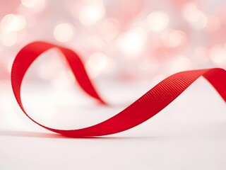 Ribbon‑wrapped neutral panels, layered gift‑wrap texture background