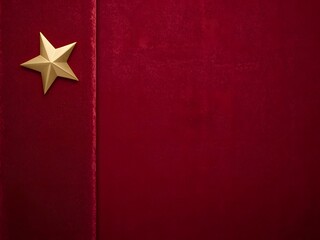 Rich red velvet with gold star accent, premium holiday background
