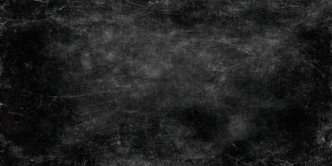 Dark grunge texture with scratched surface black vintage background for design, poster, or photography backdrop.