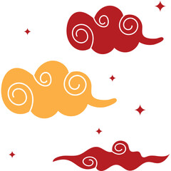 Chinese Clouds Illustration