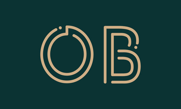OB O ob initial logo | initial based abstract modern minimal creative logo, vector template image. luxury logotype logo, real estate homie logo. typography logo. initials logo
