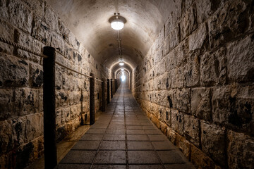 Fototapeta premium 石原岳堡塁跡の地下通路の風景