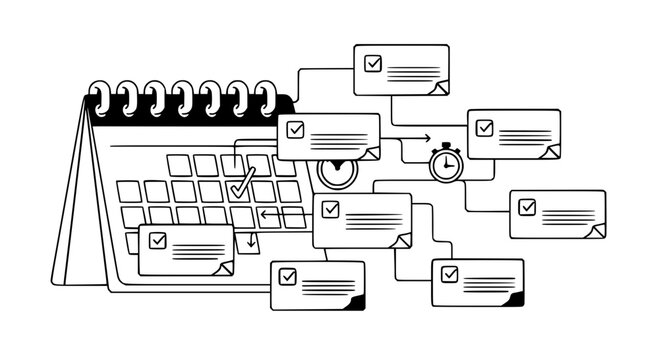 Master your deadlines with this dynamic visual of task management and project planning, showcasing organized workflows and timely completion for ultimate productivity and success