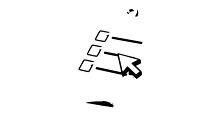 Modern cursor selects checklist items with potential for task completion, project planning, and business goals, symbolizing progress and success