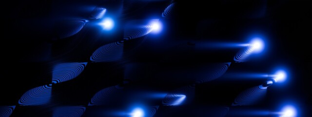 Abstract Cyber Technology Background with Flowing Red Light Trails and Digital Data Lines - High Speed Connection Concept