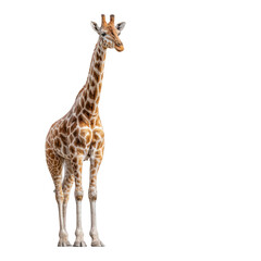Obraz premium Majestic giraffe standing tall, a symbol of grace and the wild African savanna's enduring beauty