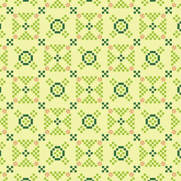 &nbsp;インドネシアの伝統模様「RANDWBALIK」　シームレス　ベクター　壁紙　布　紙　幾何学　茶色　黄色　古典　Batik　nitik　織物みたいな