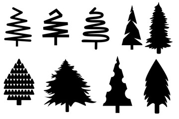 christmas trees set
