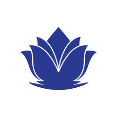 Elegant and beautiful blooming flower logo illustration