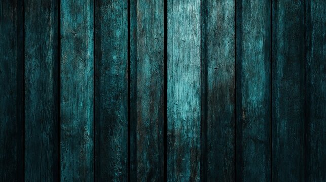 Moody teal wooden planks create a stunning texture for backgrounds or design projects that need a rustic and contemporary vibe