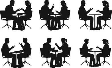 Two business professionals in office discussion teamwork collaboration meeting strategy communication with laptop tablet conversation - flat vector