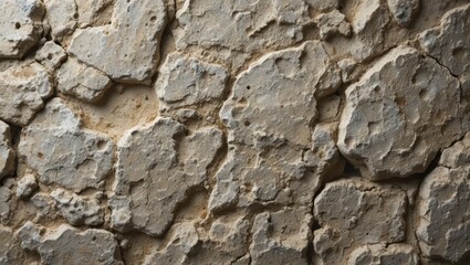 Detailed Close-Up of Cracked Earthy Wall Texture with Natural Weathering Patterns