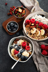 Healthy vegan breakfast. Diet concept.