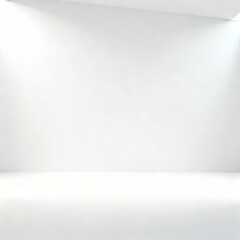 Modern and minimalistic interior space, showcasing purity and brightness, perfect for showcasing furniture or minimalist design concepts.