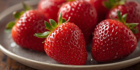 Fresh Ripe Strawberries Close-Up