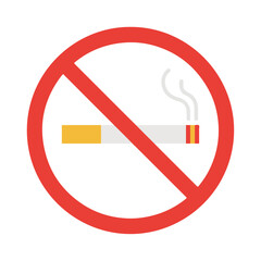 no smoking sign with cigarette