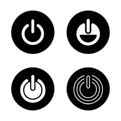 Flat illustration icon of power buttons