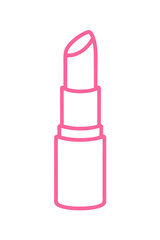 pink lipstick isolated on white