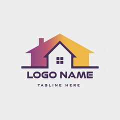 Modern Home Logo Design Real Estate Vector Illustration for Branding and Identity Construction and Architecture Business Minimalist Geometric Style Company Graphic
