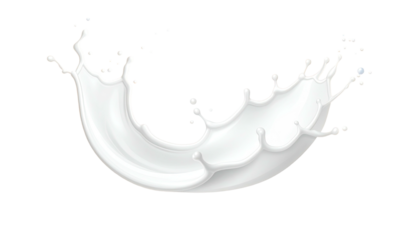 Milk's crescent splash, white curves on dark