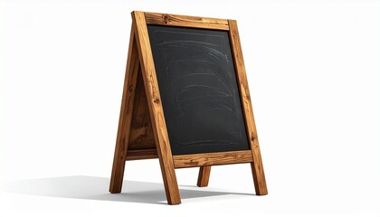 blank blackboard isolated on white