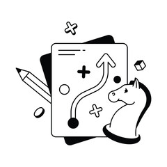 Sports strategy, play planning, and management concept – Vector Icons