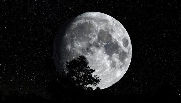 moon in the night sky