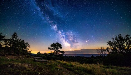 sunset in the mountains