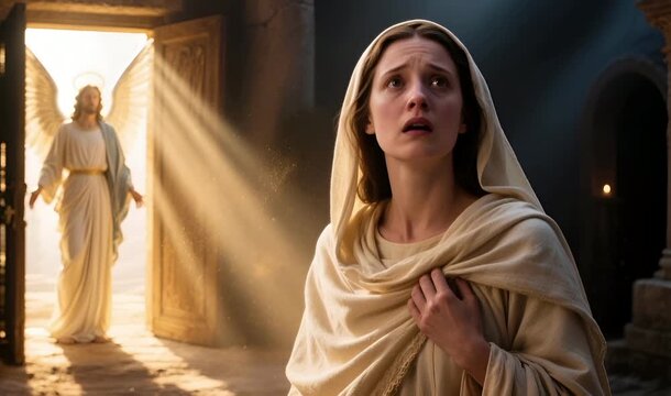 Mary Hears the Angel&rsquo;s Words, The Annunciation: A Divine Message of Hope and Grace