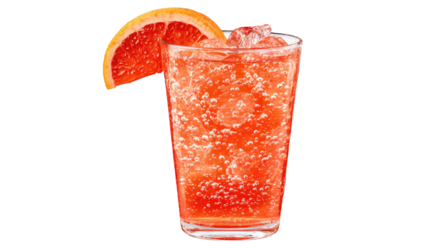Glass of water with orange slice is refreshing clear beverage in glass with citrus fruit adds fresh twist